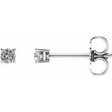 Load image into Gallery viewer, 14K White 2.5 mm Round Sapphire Earrings
