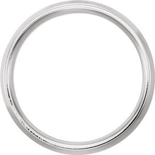 Load image into Gallery viewer, 18K White 8 mm Beveled-Edge Comfort-Fit Band Size 13
