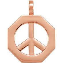Load image into Gallery viewer, Octagon Shaped Peace Sign Pendant
