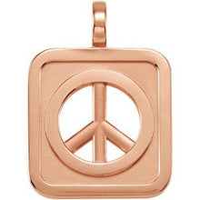 Load image into Gallery viewer, Rectangle Shaped Peace Sign Pendant
