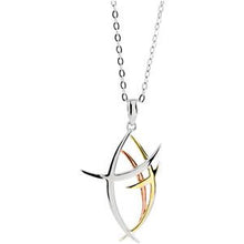 Load image into Gallery viewer, 14K Yellow &amp; Rose Gold-Plated Sterling Silver Walk Worthy 18&quot; Necklace
