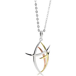 14K Yellow & Rose Gold-Plated Sterling Silver Walk Worthy 18