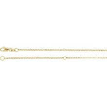 Load image into Gallery viewer, Sterling Silver 18K Yellow Gold Plated 1.5 mm Adjustable Rolo 18-20&quot; Chain
