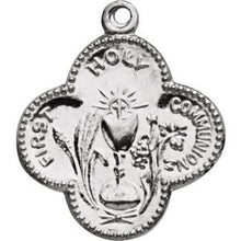 Load image into Gallery viewer, Sterling Silver 17.75 mm First Holy Communion Medal
