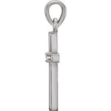 Load image into Gallery viewer, Sterling Silver 19.2x9 mm .01 CT Diamond Cross Pendant
