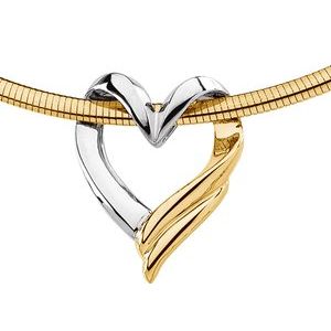 Sterling Silver Heart Slide Pendant