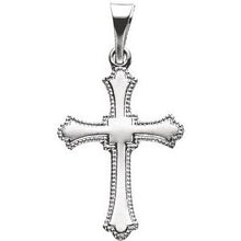 Load image into Gallery viewer, Platinum 15x11 mm Cross Pendant
