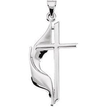 Load image into Gallery viewer, Sterling Silver 30x17.5 mm Methodist Cross Pendant
