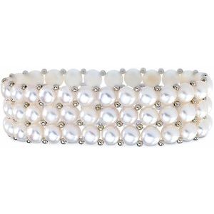 Freshwater Cultured Pearl Stretch Bracelet