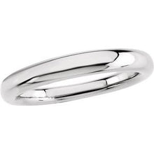 Charger l&#39;image dans la galerie, Sterling Silver 3.5 mm Tapered Half Round Comfort-Fit Band Size 6
