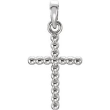 Load image into Gallery viewer, 14K Yellow 17.5x12.1 mm Beaded Cross Pendant
