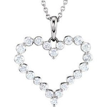 Load image into Gallery viewer, 14K Rose 1 CTW Diamond Heart Pendant
