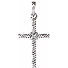 Load image into Gallery viewer, 14K Yellow 13.5x8.6 mm Rope Cross Pendant

