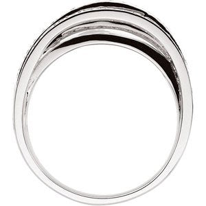 Bague entrecroisée de diamants blancs 1/2 CTW 14K