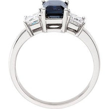 Load image into Gallery viewer, Blue Sapphire &amp; Diamond Accented Ring
