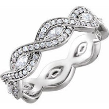 Charger l&#39;image dans la galerie, 14K White 7/8 CTW Diamond Eternity Band Taille 5
