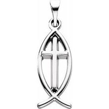 Load image into Gallery viewer, Fish Pendant with Cross
