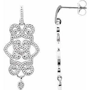 Granulated Metal Earrings