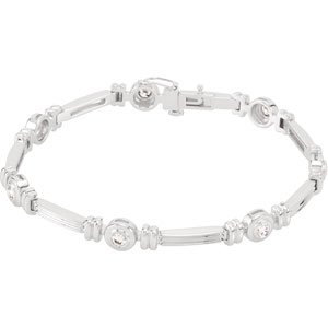 Bezel-Set Line Bracelet