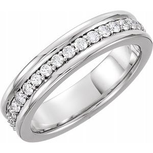 14K Rose 3/4 CTW Diamond Eternity Band Taille 11