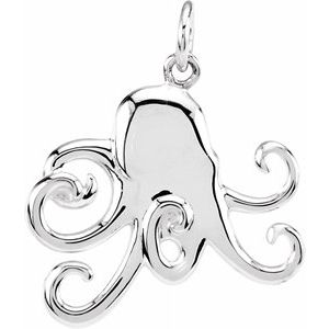 Sterling Silver Octopus Charm