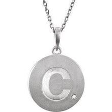 Charger l&#39;image dans la galerie, Sterling Silver .005 CTW Diamond Initial I 18&quot; Necklace
