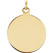 Charger l&#39;image dans la galerie, 14K Yellow 12 mm Round Sacred Heart of Jesus Medal
