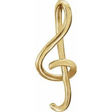 Load image into Gallery viewer, 10K Yellow Treble Clef Pendant
