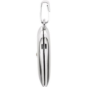Sterling Silver .01 CTW Diamond Heart Locket