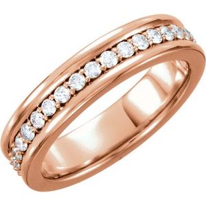 14K Rose 3/4 CTW Diamond Eternity Band Taille 11