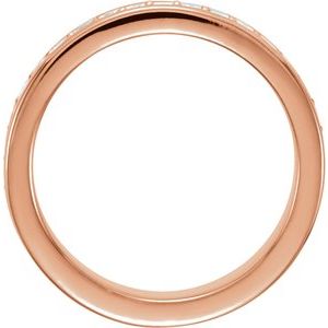 14K Rose 3/4 CTW Diamond Eternity Band Taille 11