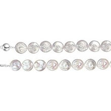 Load image into Gallery viewer, White Freshwater Cultured Coin Pearl Necklace or Bracelet
