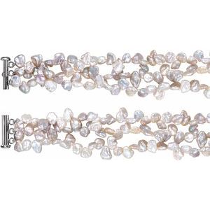 Sterling Silver Freshwater Cultured Keshi Pearl 19