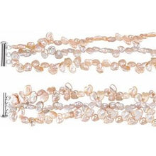 Charger l&#39;image dans la galerie, Sterling Silver 8-9 mm Freshwater Keshi Multicolor 19&quot; Necklace
