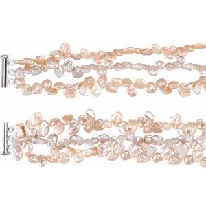 Sterling Silver 8-9 mm Freshwater Keshi Multicolor 19