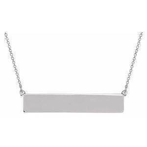 Sterling Silver Bar 19.5" Necklace