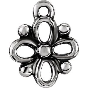 Sterling Silver Celtic-Inspired Flower Dangle with Jump Ring