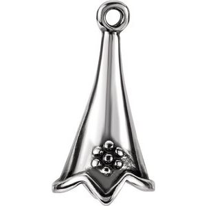 Sterling Silver Floral-Inspired Dangle Component