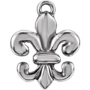 Sterling Silver Fleur-de-lis Dangle