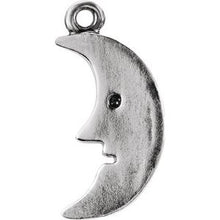 Load image into Gallery viewer, Sterling Silver Man in the Crescent Moon Dangle
