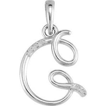 Charger l&#39;image dans la galerie, Sterling Silver .03 CTW Diamond Initial G 18&quot; Necklace

