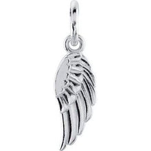 Charger l&#39;image dans la galerie, Sterling Silver 19.7x5.5 mm Angel Wing Charm
