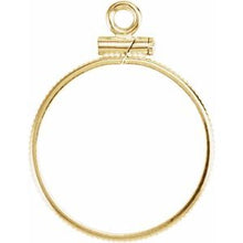 Load image into Gallery viewer, 14K Yellow Gold Filled Dangle Mounting for 19x1.5 mm Coin
