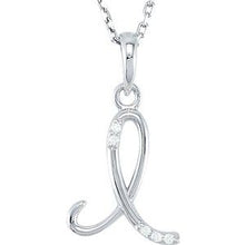 Charger l&#39;image dans la galerie, Sterling Silver .03 CTW Diamond Initial I 18&quot; Necklace
