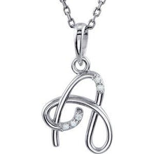 Charger l&#39;image dans la galerie, Sterling Silver .03 CTW Diamond Initial A 18&quot; Necklace
