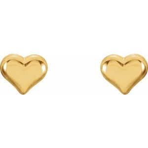 Youth Puffed Heart Earrings   