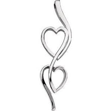 Load image into Gallery viewer, Double Heart Vertical Pendant
