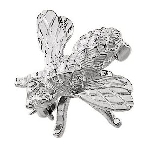 Sterling Silver 18x16 mm Bee Brooch