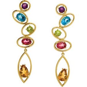Multi-Gemstone Earrings