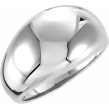 Charger l'image dans la galerie, Sterling Silver 14 mm Dome Ring

